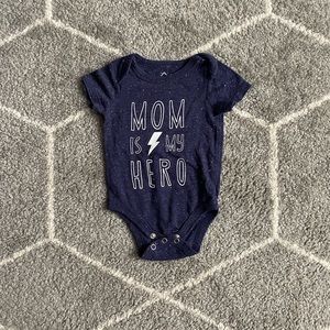 Mom is my hero baby onesie bodysuit